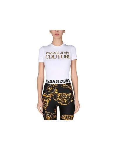 Versace Jeans Couture Metallic Logo T-shirt In Print