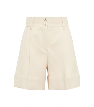 See By Chloé High-waisted Tailored Shorts In Beige