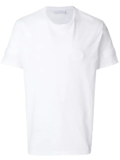 Neil Barrett Men's Poplin-trim Jersey T-shirt In White