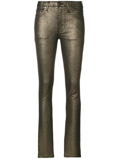 Saint Laurent Metallic Skinny Trousers