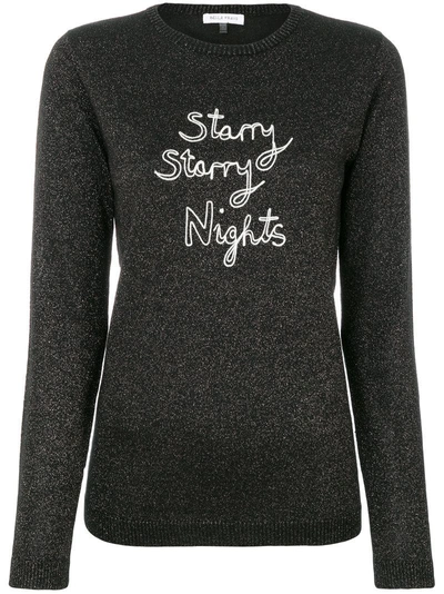 Bella Freud Sparkle Pullover With Embroidered Slogan