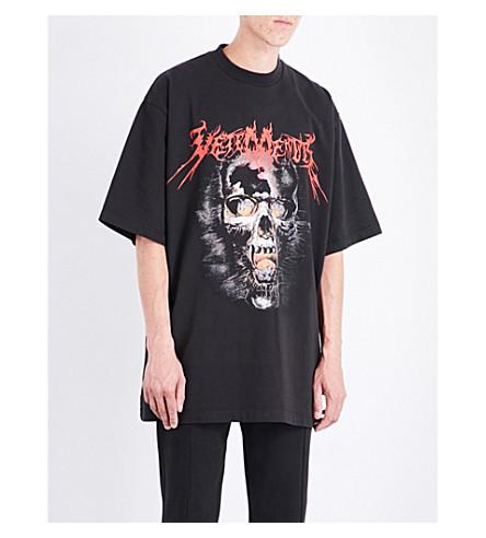 Vetements Heavy Metal Oversized Jersey T-shirt In Black | ModeSens