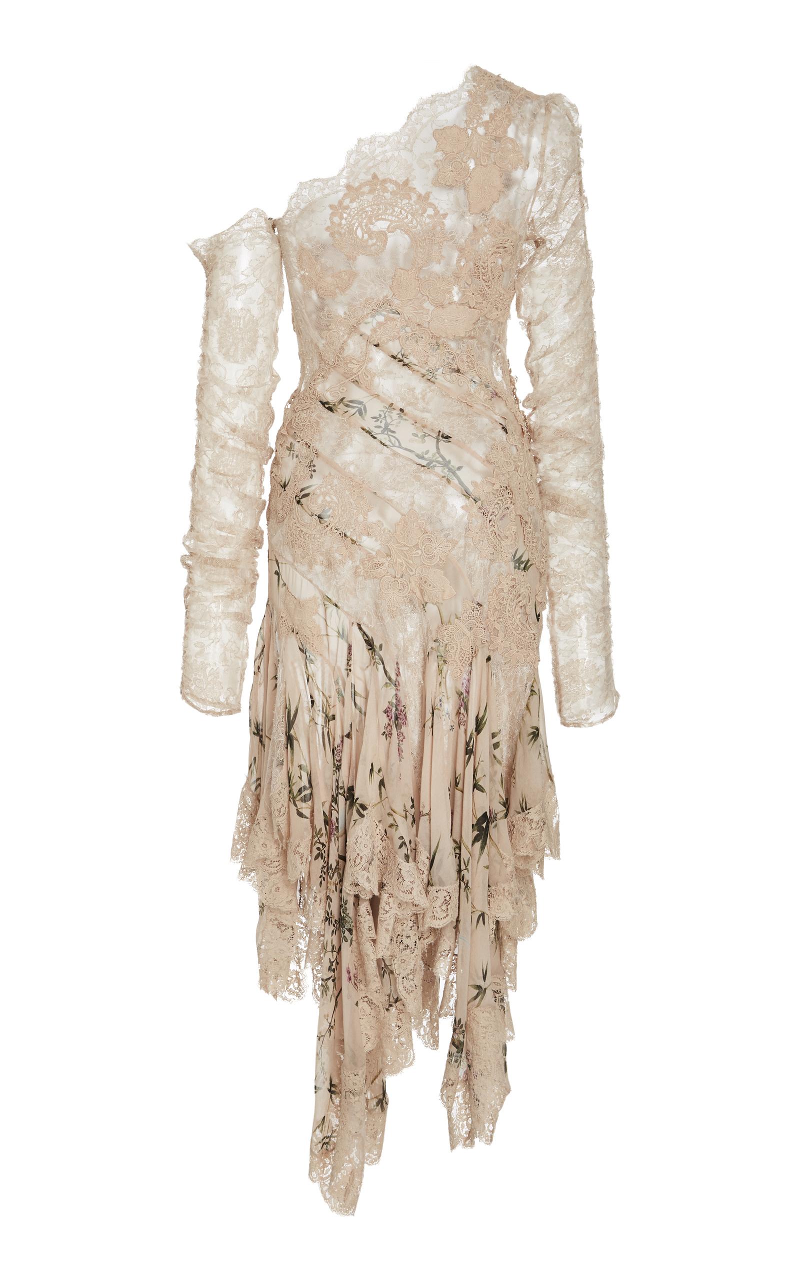 Zimmermann Maples One Shoulder Dress In White | ModeSens