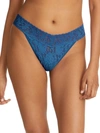 Hanky Panky Women's Signature Lace Original Rise Thong In Beguiling Blue