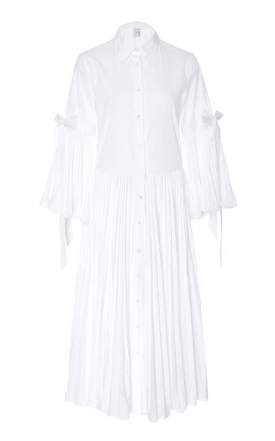Sara Roka Tessa Accordion Dress In White