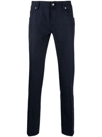 Jacob Cohen Straight-leg Tailored Trousers In Blau