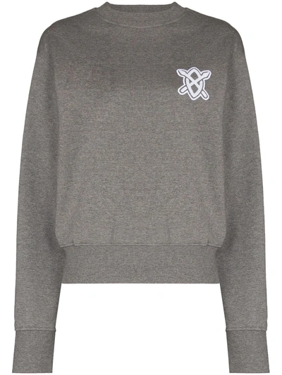 Daily Paper Hovvie Brand-embroidered Cotton-jersey Sweatshirt In Grey