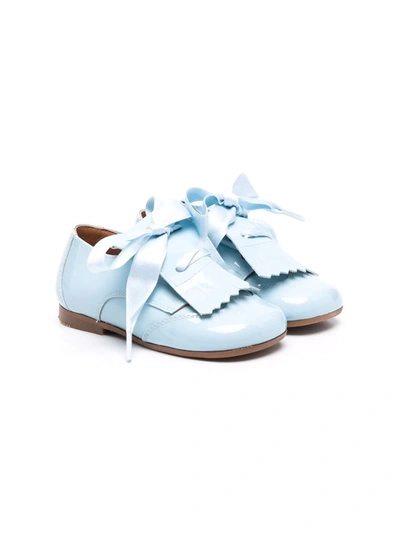 Clarys Kids' Lace-up Leather Loafers In Blue