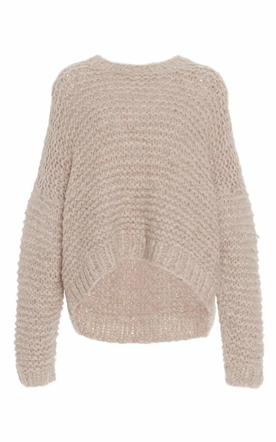 Apiece Apart Nepenthe Cropped Sweater In Neutral