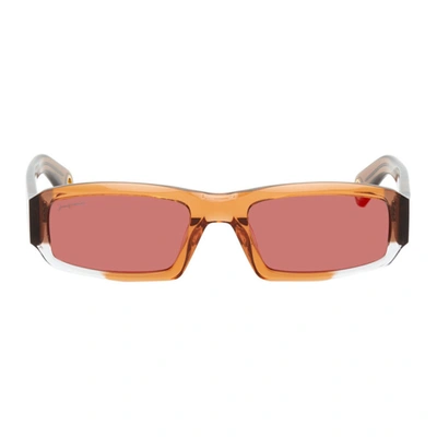 Jacquemus Brown 'les Lunettes Altu' Sunglasses In Multi Brown