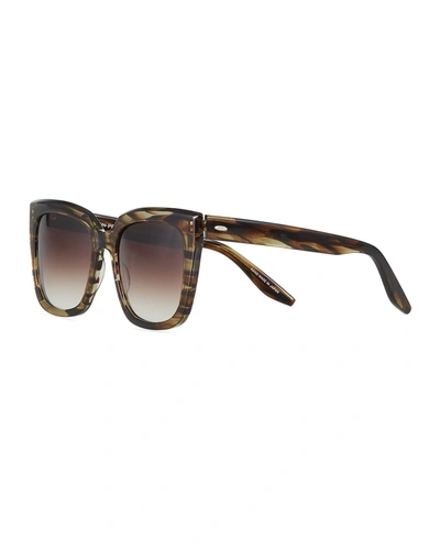 Barton Perreira Bolsha Rectangle Gradient Sunglasses In Manuka Gradi