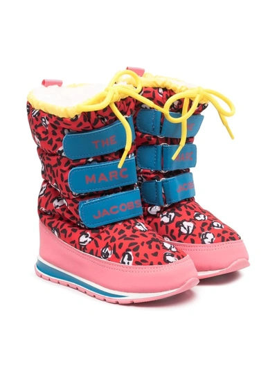 The Marc Jacobs Kids' Logo-print Snow Boots In Red | ModeSens