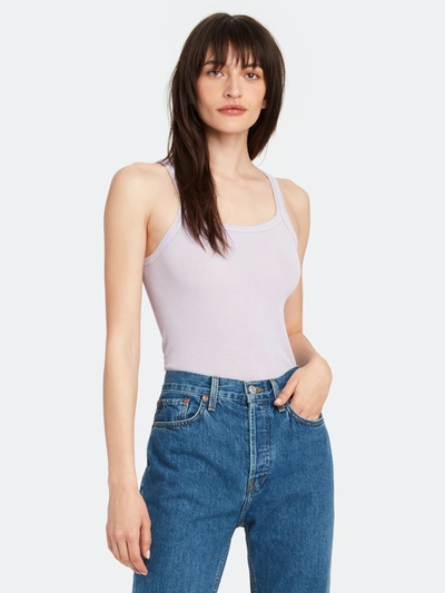 Re/done Ribbed Tank Top In Lilac