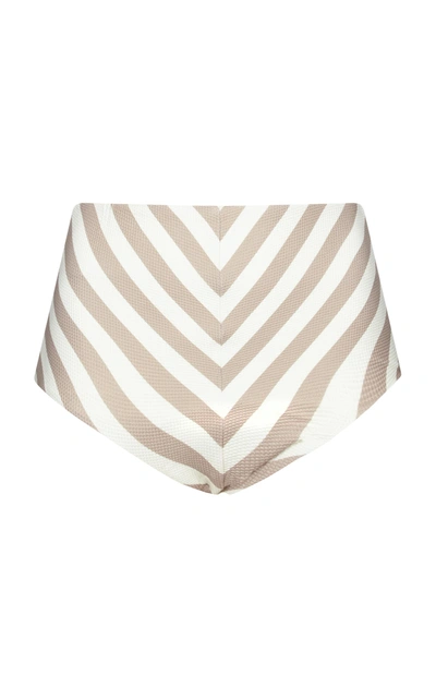 Paper London Fiji High Waist Bikini Bottom In Stripe