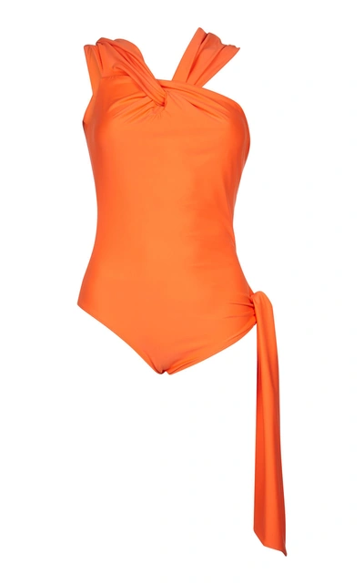 Paper London Palm Onepiece Swimsuit In Orange