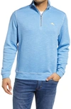 Tommy Bahama Tobago Bay Half Zip Pullover In Mountain Blueball