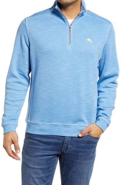 Tommy Bahama Tobago Bay Half Zip Pullover In Mountain Blueball