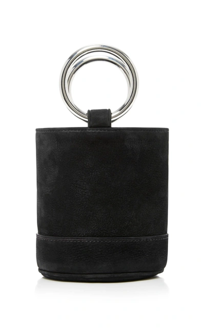 Simon Miller Bonsai 15cm Nubuck Bucket Bag In Black