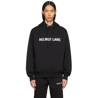Helmut Lang Men's Core Logo Pullover Hoodie In Black