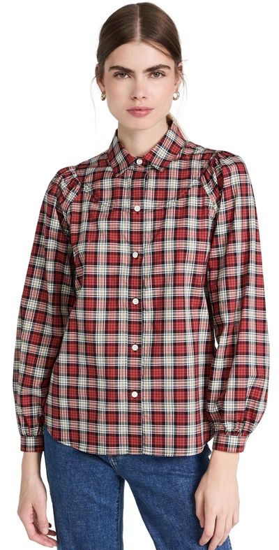 Alex Mill Janelle Checked Cotton-poplin Shirt In Red