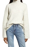 French Connection Flossy Viola High Neck Sweater In Light Oatmeal Multi