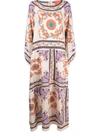 La Doublej Vesta Floral Print Dress In Melograno Placee