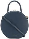 Mansur Gavriel Mini Circle Leather Bag In Blue