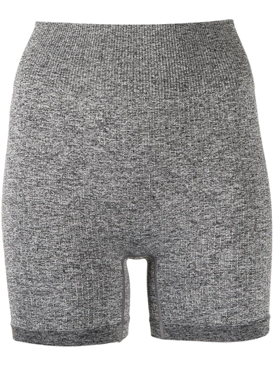 The Upside Ayama Dance Ribbed-knit Shorts In Grey Marle