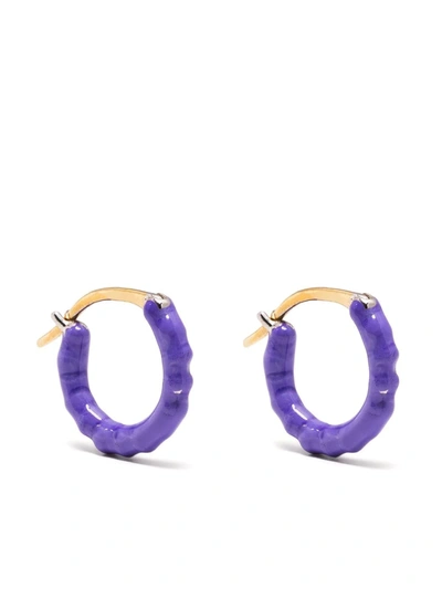 Gaya 14kt Gold And Sterling Silver Zélie Small Hoop Earrings In 金色