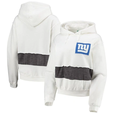 Refried Apparel Women's White New York Giants Crop Pullover Hoodie