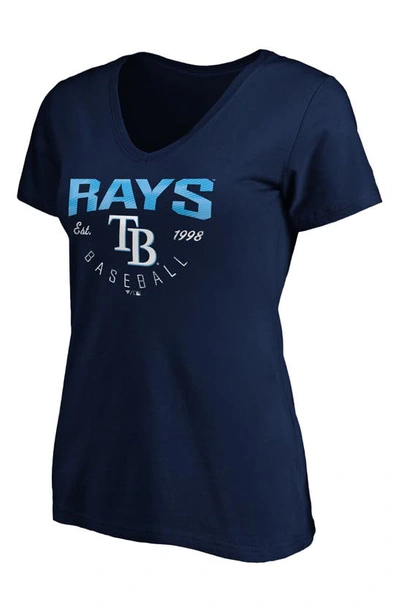 Fanatics Women's Navy Tampa Bay Rays Live For It V-neck T-shirt