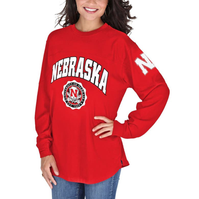 Pressbox Women's Scarlet Nebraska Huskers Edith Long Sleeve T-shirt