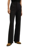 Mango Tailored Straight Leg Pants In Black