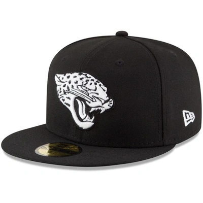 New Era Jacksonville Jaguars Chase Black White 59fifty Fitted Cap