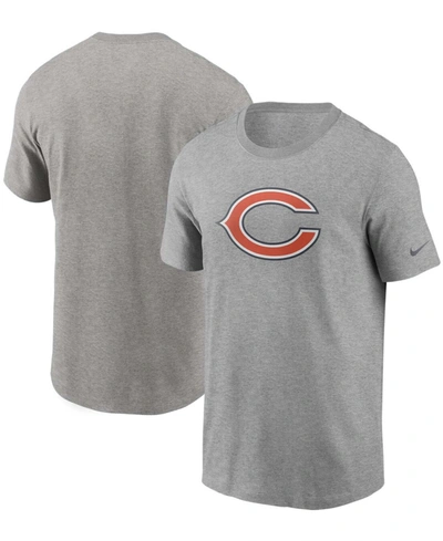 Nike Men's Heathered Gray Chicago Bears Primary Logo T-shirt In Heather Gray