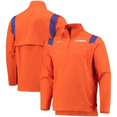 Nike Men's Orange Clemson Tigers Coach Half-zip Jacket