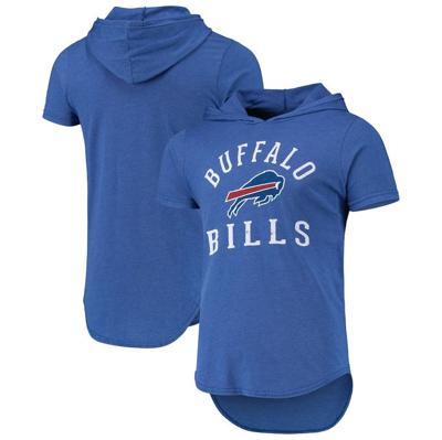 Fanatics Men's Heathered Royal Buffalo Bills Field Goal Tri-blend Hoodie T-shirt In Royal Blue