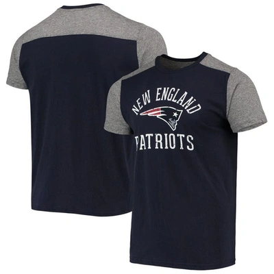 Majestic Men's Navy, Gray New England Patriots Field Goal Slub T-shirt In Navy/gray