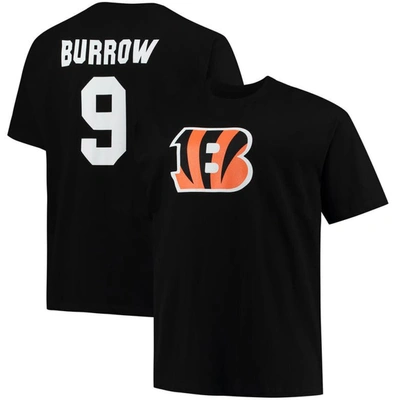Fanatics Men's Big And Tall Joe Burrow Black Cincinnati Bengals Player Name Number T-shirt