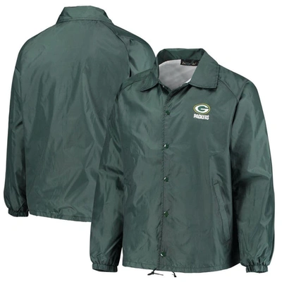 Dunbrooke Men's Green Green Bay Packers Coaches Classic Raglan Full-snap Windbreaker Jacket