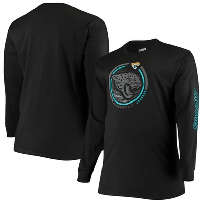 Fanatics Men's Big And Tall Black Jacksonville Jaguars Color Pop Long Sleeve T-shirt