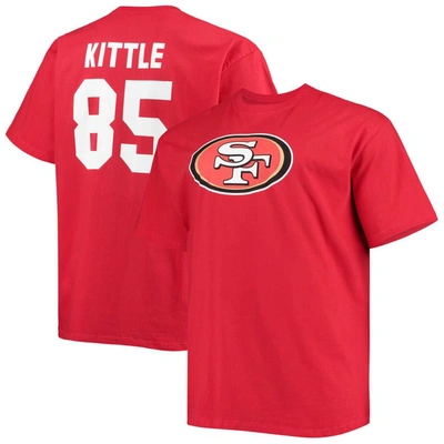 Fanatics Men's Big And Tall George Kittle Scarlet San Francisco 49ers Player Name Number T-shirt