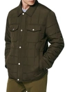 Marc New York Archer Men's Quilted Shirt Jacket With Corduroy Trimming In Jungle