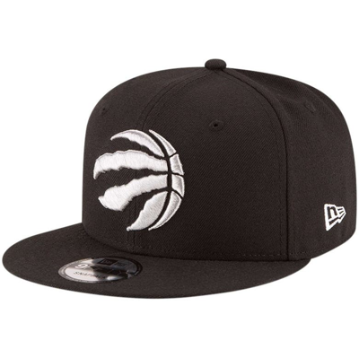 New Era Toronto Raptors Ball Logo 9fifty Snapback Cap In Black