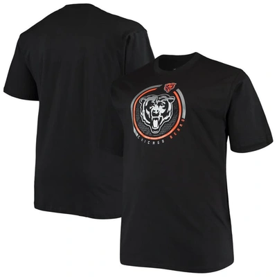 Fanatics Men's  Branded Black Chicago Bears Big And Tall Color Pop T-shirt