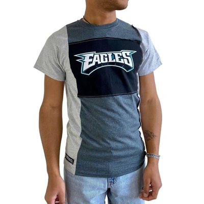 Refried Apparel Men's Heathered Charcoal Philadelphia Eagles Split T-shirt In Heather Gray