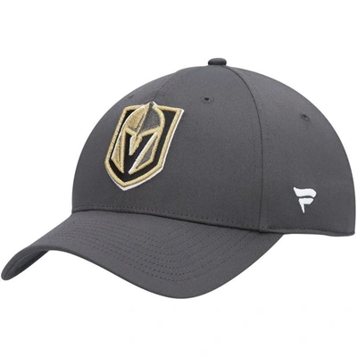 Fanatics Men's Charcoal Vegas Golden Knights Logo Core Adjustable Hat
