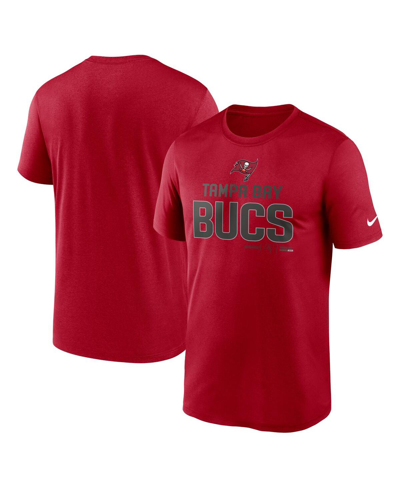 Nike Men's Big And Tall Red Tampa Bay Buccaneers Legend Microtype Performance T-shirt