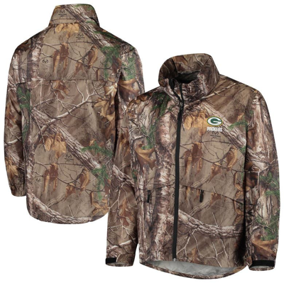 Dunbrooke Men's Realtree Camo Green Bay Packers Sportsman Waterproof Packable Full-zip Jacket