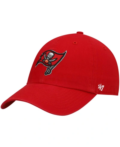 47 Brand Men's Red Tampa Bay Buccaneers Primary Logo Clean Up Adjustable Hat